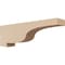 Ekena Millwork 2"W x 12"D x 4"H Thin Newport Rough Cedar Woodgrain TimberThane Corbel, Primed Tan CORUR02X12X04NEWRCPR - alternate 1